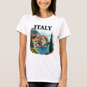 T-shirt Cute Italie Balnéaire Voyage Pittoresque Tee