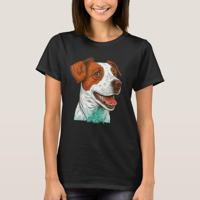 T-shirt Cute Jack Russell Terrier Dog on Jack Russell Terr (Devant)