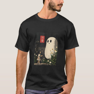 T-shirt Cute Japanese Friendly Ghost Spooky Kawaii Anime H