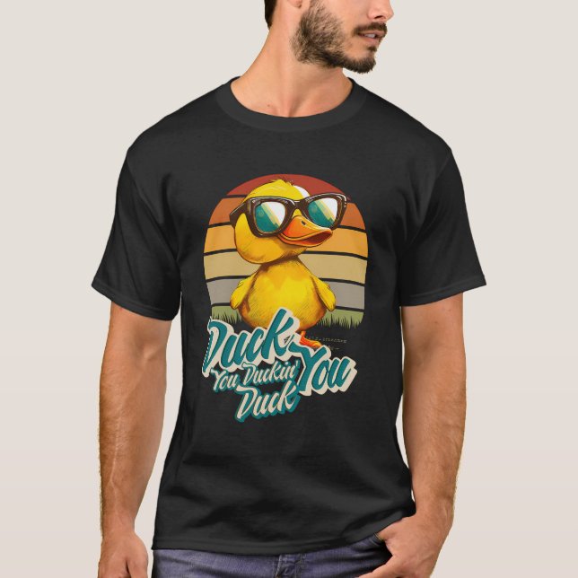 T-shirt Cute Jaune Canard Funny En Caoutchouc Jeu de Bain  (Devant)