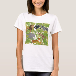 T-shirt Cute Jungle Animaux Safari Garçon   Fille
