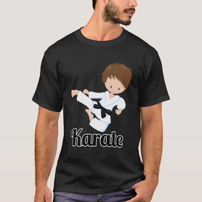 T-shirt Cute Karate Boy Martial Arts Cadeau (Devant)