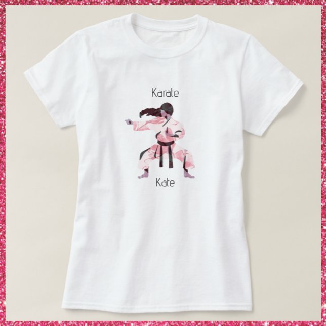 T-shirt Cute Karate Girl Martial Arts (Bookmark my store! https://www.zazzle.com/store/capricepetit)