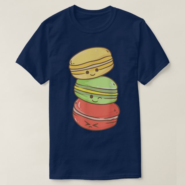 T-shirt Cute Kawaii Anime  Macaroon  Aesthetic Japanese  (Design devant)
