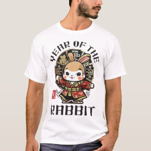 T-shirt Cute Kawaii Asiatique Chinois Rabbit Zodiac Année 