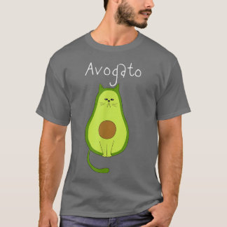 T-shirt Cute Kawaii Avocado Kitty Avogato