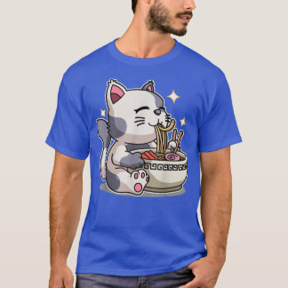 T-shirt Cute Kawaii Chats Ramen Chats Aimants Cadeau Pour 