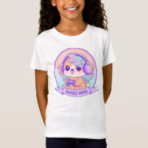 Cute Kawaii Chien avec les ailes Gamer Girl Cadeau