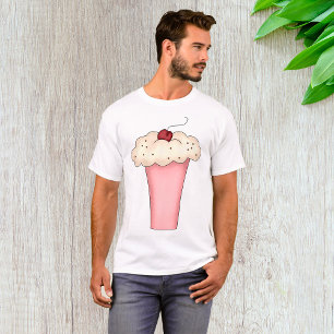 T-shirt Cute Kawaii Cupcake Milkshake avec cerise
