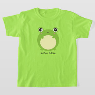 T-shirt Cute Kawaii Frog avec texte et photo personnalisés