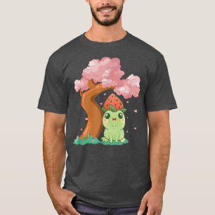 T-shirt Cute kawaii grenouille et Sakura Cherry Blossom tr