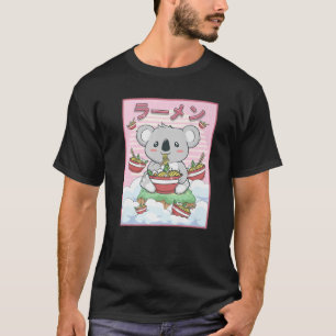 T-shirt Cute Kawaii Koala Ours Ramen nouilles