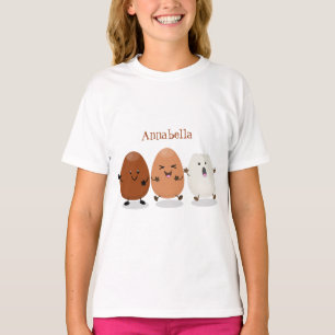T-shirt Cute kawaii oeufs humoristique dessin animé