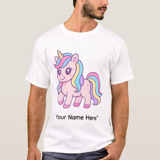 T-shirt Cute Kawaii Pastel Unicorn Rainbow Girls Birthday
