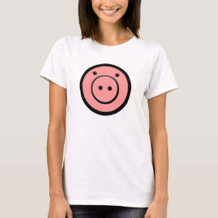T-shirt Cute Kawaii Pink Piggy Pig Vector Art