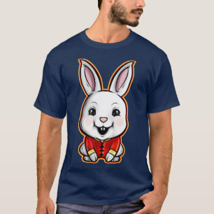 T-shirt Cute Kawaii Rabbit Dans La Veste Chinoise 2023 Chi