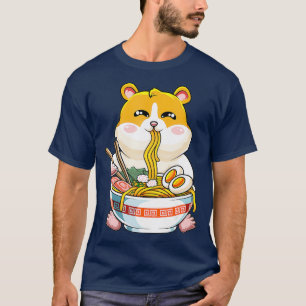 T-shirt Cute kawaii ramen hamster japonais anime -