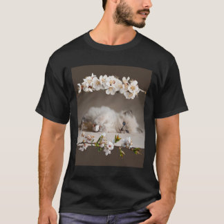 T-shirt Cute Kitten Himalayan Avec Fleurs Race Lover Des