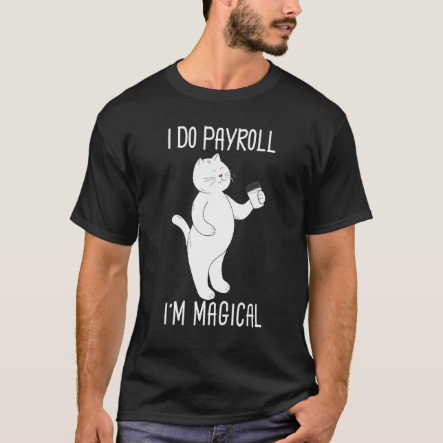 T-shirt Cute Kitty Cat Payroll Specialist Employee Finance (Devant)