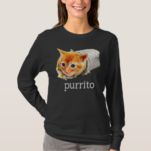 T-shirt Cute Kitty Chat Purrito Burrito Pun Essentiel