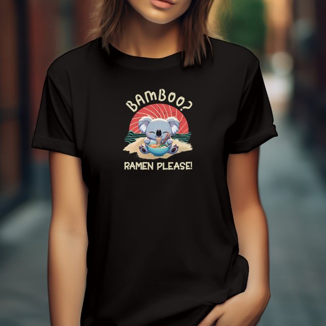 T-shirt Cute Koala manger Ramen Vintage soleil (Créateur téléchargé)