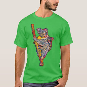 T-shirt Cute Koala Paint Huile Marsupial Australien Koala