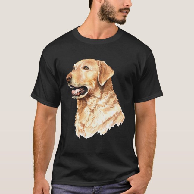 T-shirt Cute Labrador Retriever Dog Portrait Lab  Owner Mo (Devant)