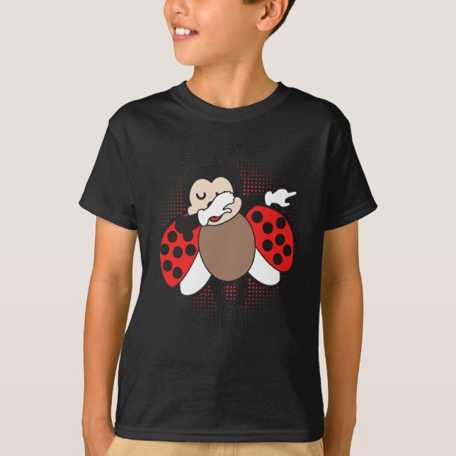 T-shirt Cute Ladybug Dabbing (Devant)