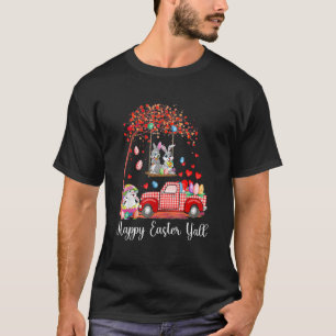 T-shirt Cute lapin lapins Camion Rouge Chasse d'oeufs Joye