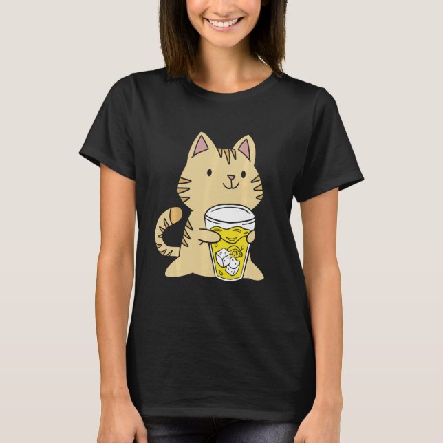 T-shirt Cute Lemonade Stand Chat Funny Citron Citrus Jus K (Devant)