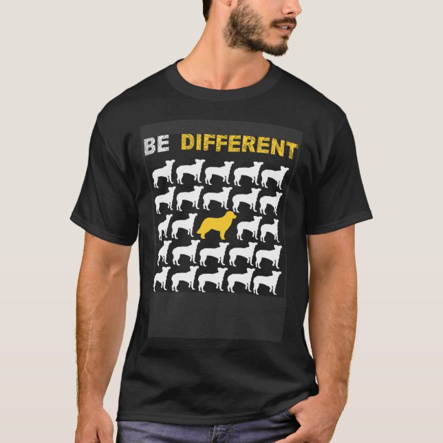 T-shirt Cute Leonberger Be Different Inspiration (Devant)
