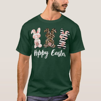 T-shirt Cute léopard Plaid Lapin Lapin Femme Homme Enfants