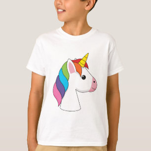 T-shirt Cute licorne magique avec cheveux colorés