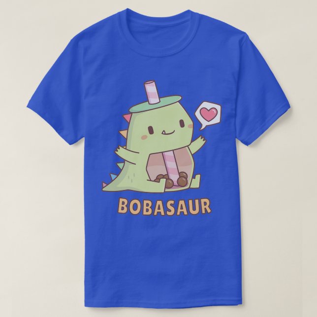 T-shirt Cute Little Bobasaur Boba Dinosaur (Design devant)