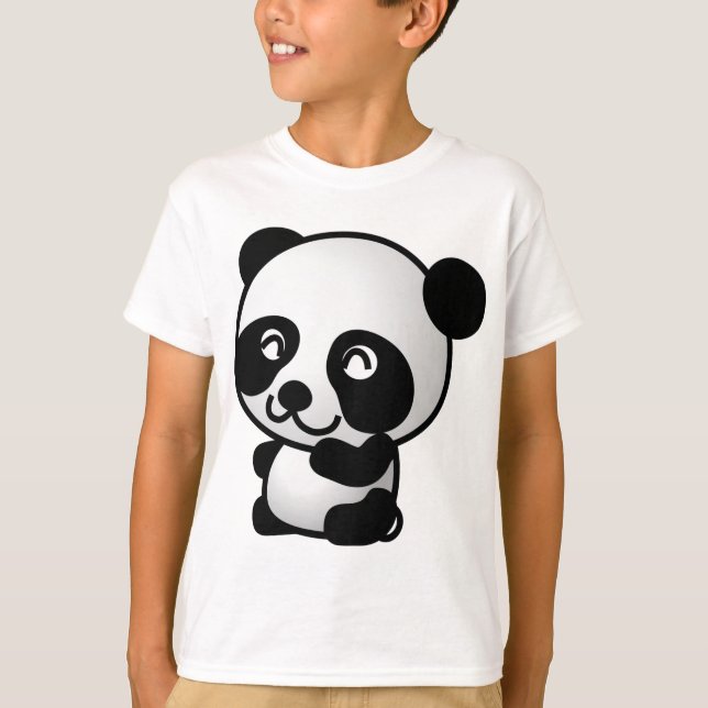 T-shirt Cute little panda (Devant)