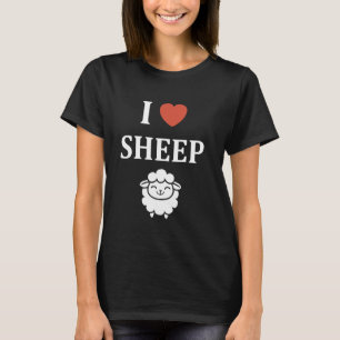 T-shirt Cute Little Sheep cite des animaux simples j'aime