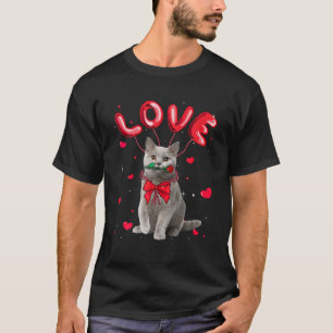 T-shirt Cute Lote British Shorthair Chat Valentine Pet Cha