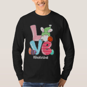 T-shirt Cute Love Bunny Gnome Basketball Oeufs Chasse Est