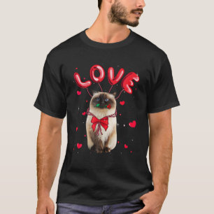 T-shirt Cute Love Himalayan Chat Valentine Amoureux des ch