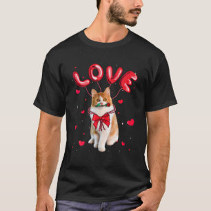 T-shirt Cute Love Munchkin Chat Valentine Amoureux des cha