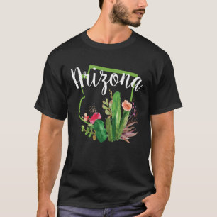 T-shirt Cute Love State of Arizona Floroming Cactus Fleurs