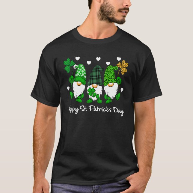 T-shirt cute lucky gnome happy st patricks day family outf (Devant)