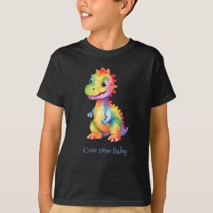 T-shirt Cute Magique Rainbow Dinosaur Bonne fête d'anniver