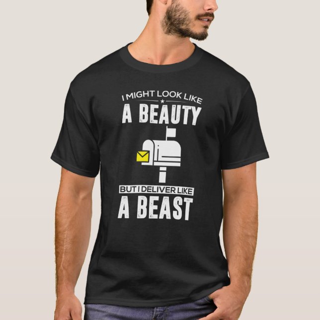 T-shirt Cute Mail Lady Mail Carrier Postal Worker Uniform (Devant)