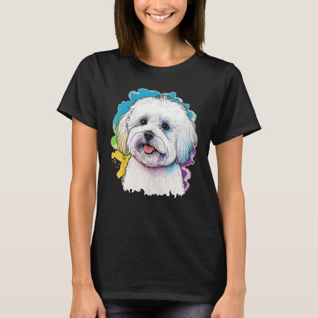 T-shirt Cute Maltese Dog on Maltese dog  1 (Devant)