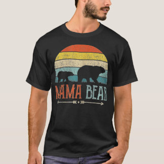 T-shirt Cute Mama Bear Vintage Fête des Mères Retro Maman