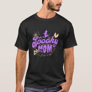 T-shirt Cute maman Éffrayante Halloween Design Retour à l'