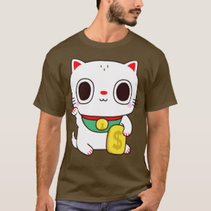 T-shirt Cute Maneki Neko Fortune Money Chat