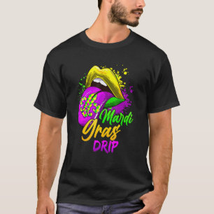 T-shirt Cute Mardi Gras Lèvres À Déchirer Mardi Gras Drip