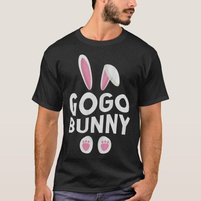 T-shirt Cute Matching Family Easter Day Gogo Bunny (Devant)